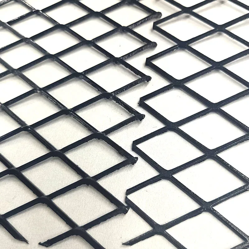 Black carbon steel expanded metal sheet with diamond openings