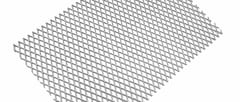 Carbon steel expanded metal panel with a continuous diamond mesh pattern