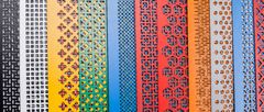 Colored decorative aluminium perforated panels with custom patterns