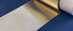 Gold-tone fine-hole perforated sheet coil