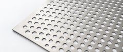 Nickel perforated sheet with staggered round holes and a brushed surface