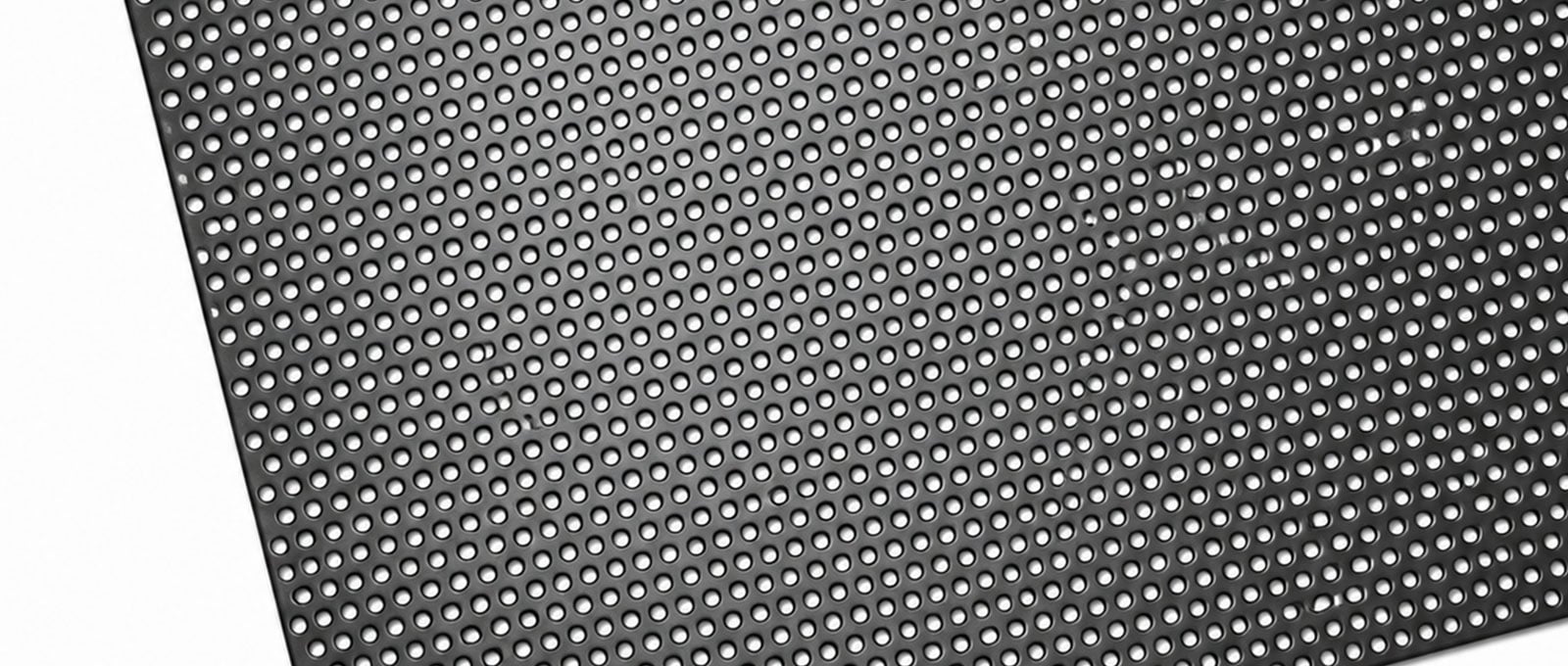 Carbon steel perforated sheet with small staggered round holes
