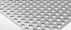 Round-hole perforated metal sheet close-up