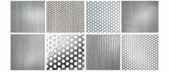 Perforated metal samples with different round-hole sizes