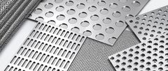 Perforated metal sheets and coils with round and slotted holes