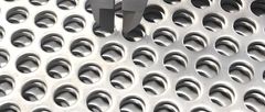 Stainless steel perforated sheet hole measurement with caliper
