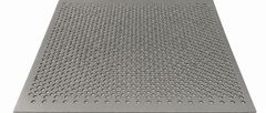 Titanium perforated sheet with round holes and solid edge margins