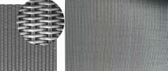 Stainless steel Dutch weave filter cloth with a magnified view of dense wire intersections