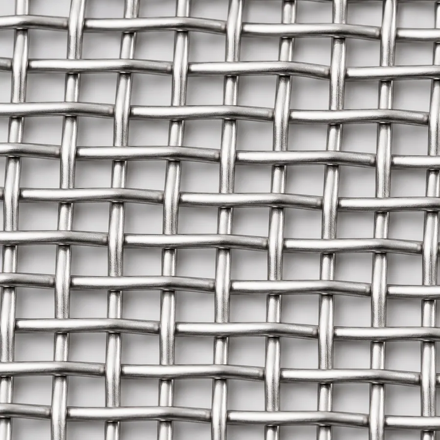 Stainless steel twill weave wire mesh with offset intersections